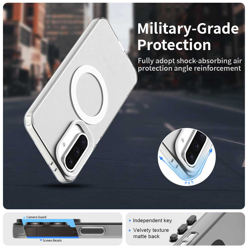 Husa MagSafe pentru Samsung Galaxy A36 A366, Techsuit, CandyCase, Alba