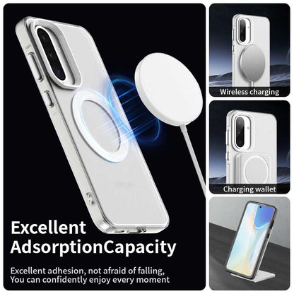 Husa MagSafe pentru Samsung Galaxy A36 A366, Techsuit, CandyCase, Alba