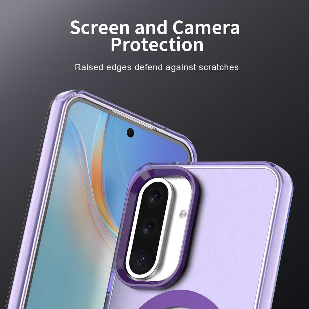 Husa MagSafe pentru Samsung Galaxy A36 A366, Techsuit, CandyCase, Mov