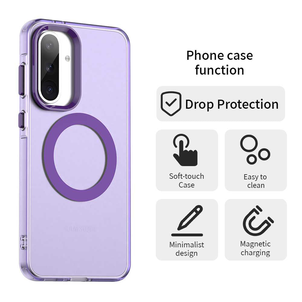 Husa MagSafe pentru Samsung Galaxy A36 A366, Techsuit, CandyCase, Mov