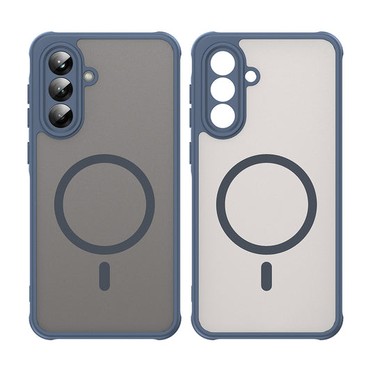 Husa MagSafe pentru Samsung Galaxy A36 A366, Techsuit, HaloFrost II, Bleumarin