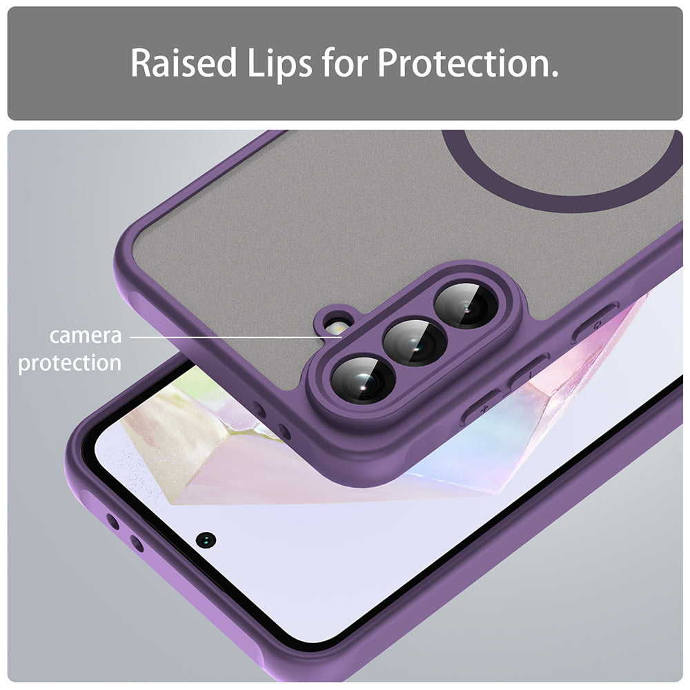 Husa MagSafe pentru Samsung Galaxy A36 A366, Techsuit, HaloFrost II, Mov