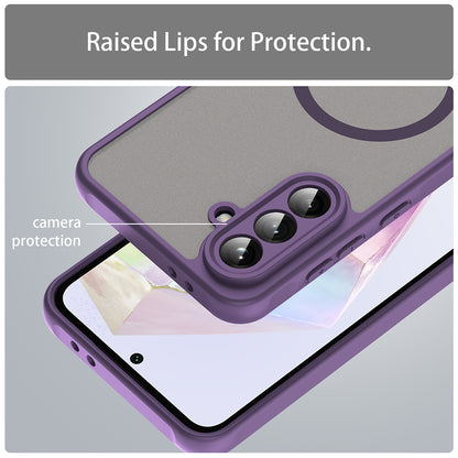 Husa MagSafe pentru Samsung Galaxy A36 A366, Techsuit, HaloFrost II, Mov