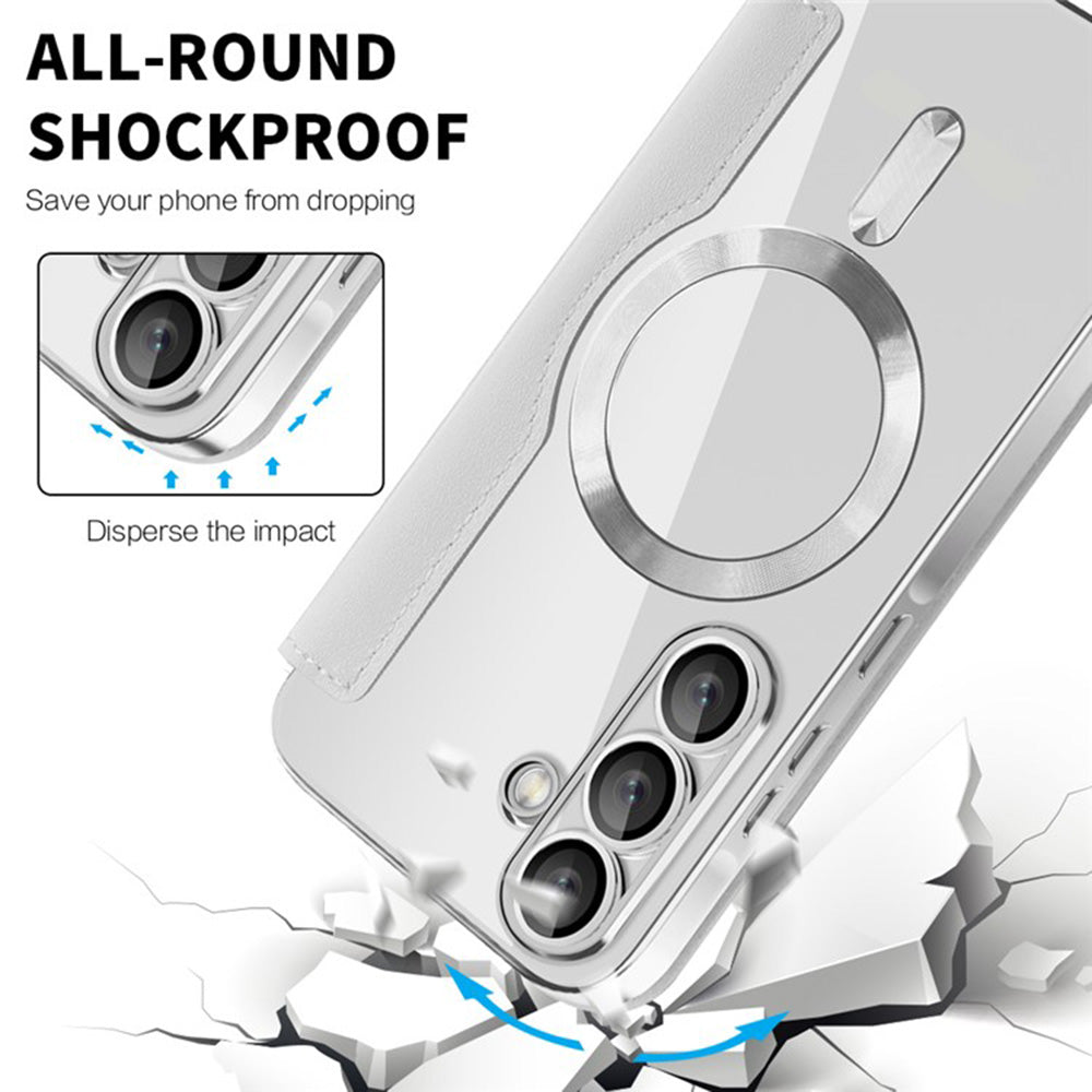 Husa MagSafe pentru Samsung Galaxy A36 A366, Techsuit, SmartMag Book, Gri