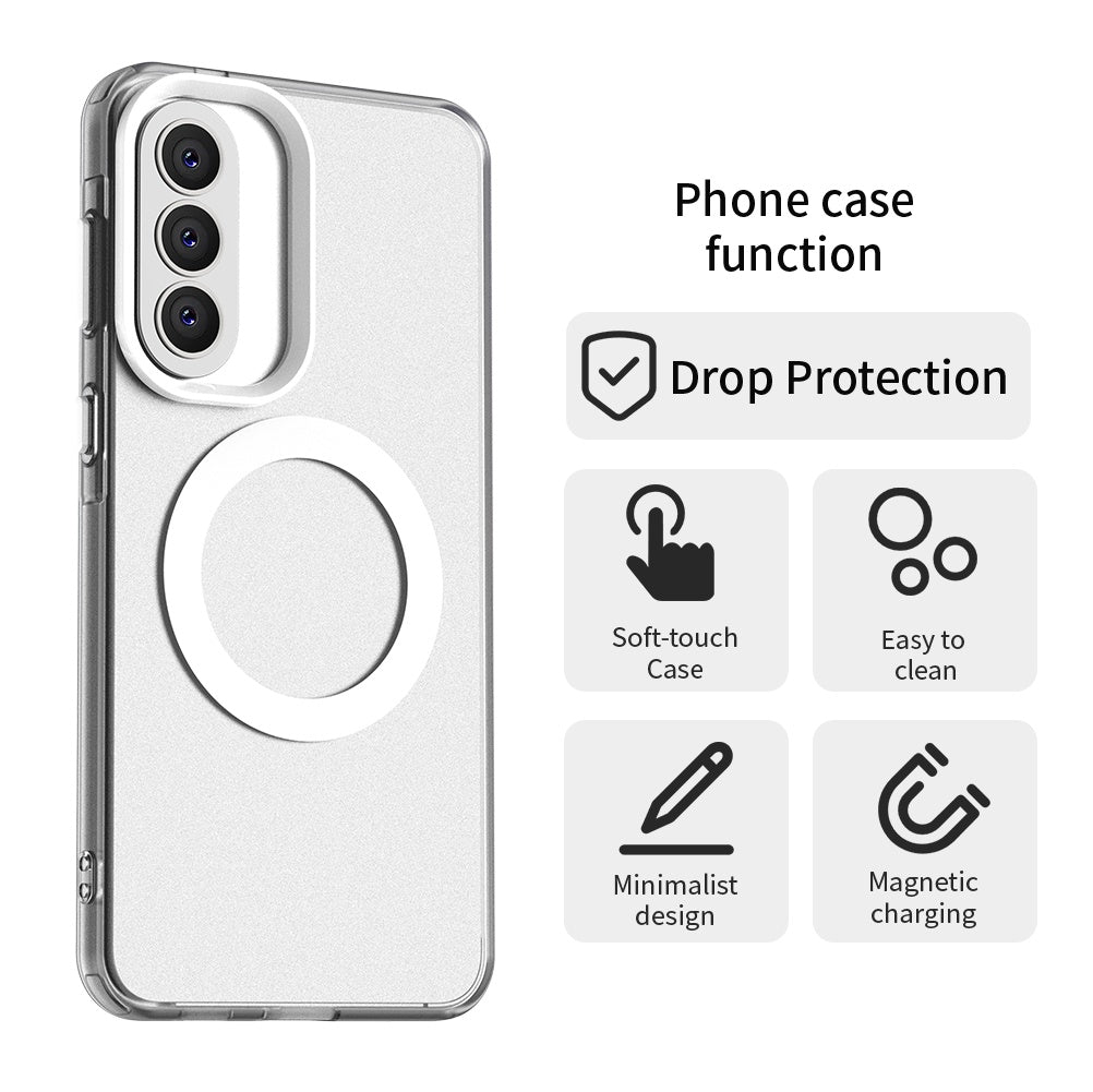 Husa MagSafe pentru Samsung Galaxy A37 5G, Techsuit, CandyCase, Alba