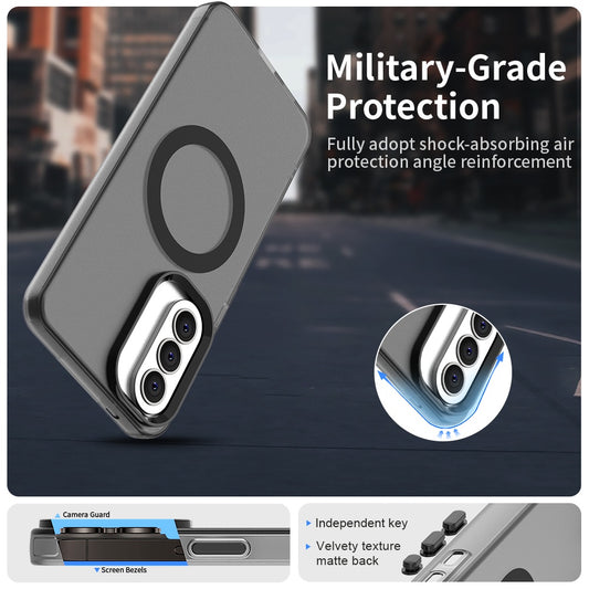 Husa MagSafe pentru Samsung Galaxy A37 5G, Techsuit, CandyCase, Neagra