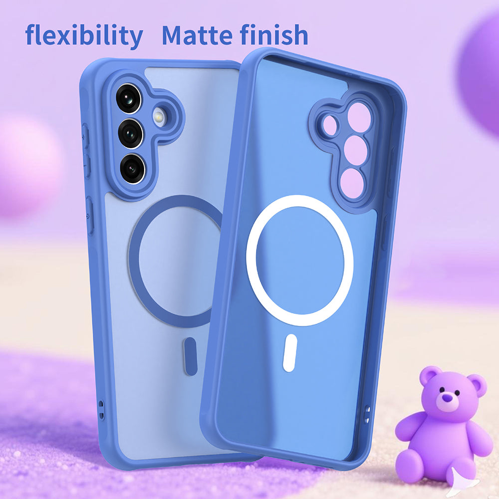 Husa MagSafe pentru Samsung Galaxy A37 5G, Techsuit, HaloFrost II, Albastra