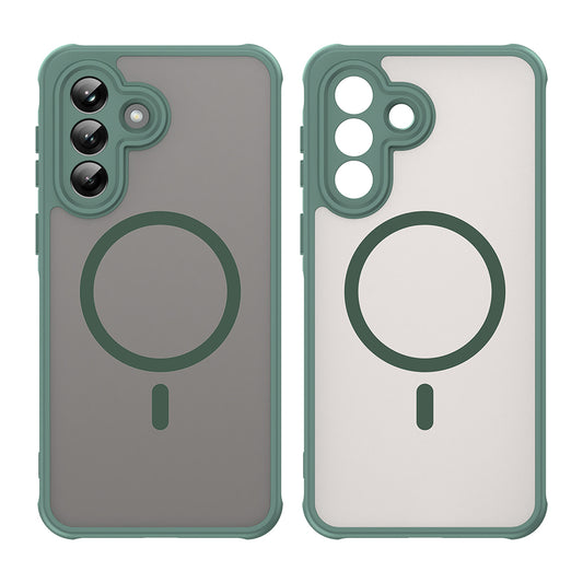 Husa MagSafe pentru Samsung Galaxy A37 5G, Techsuit, HaloFrost II, Verde