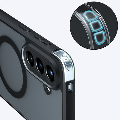 Husa MagSafe pentru Samsung Galaxy A37 5G, Techsuit, PureFrost, Neagra Satinata