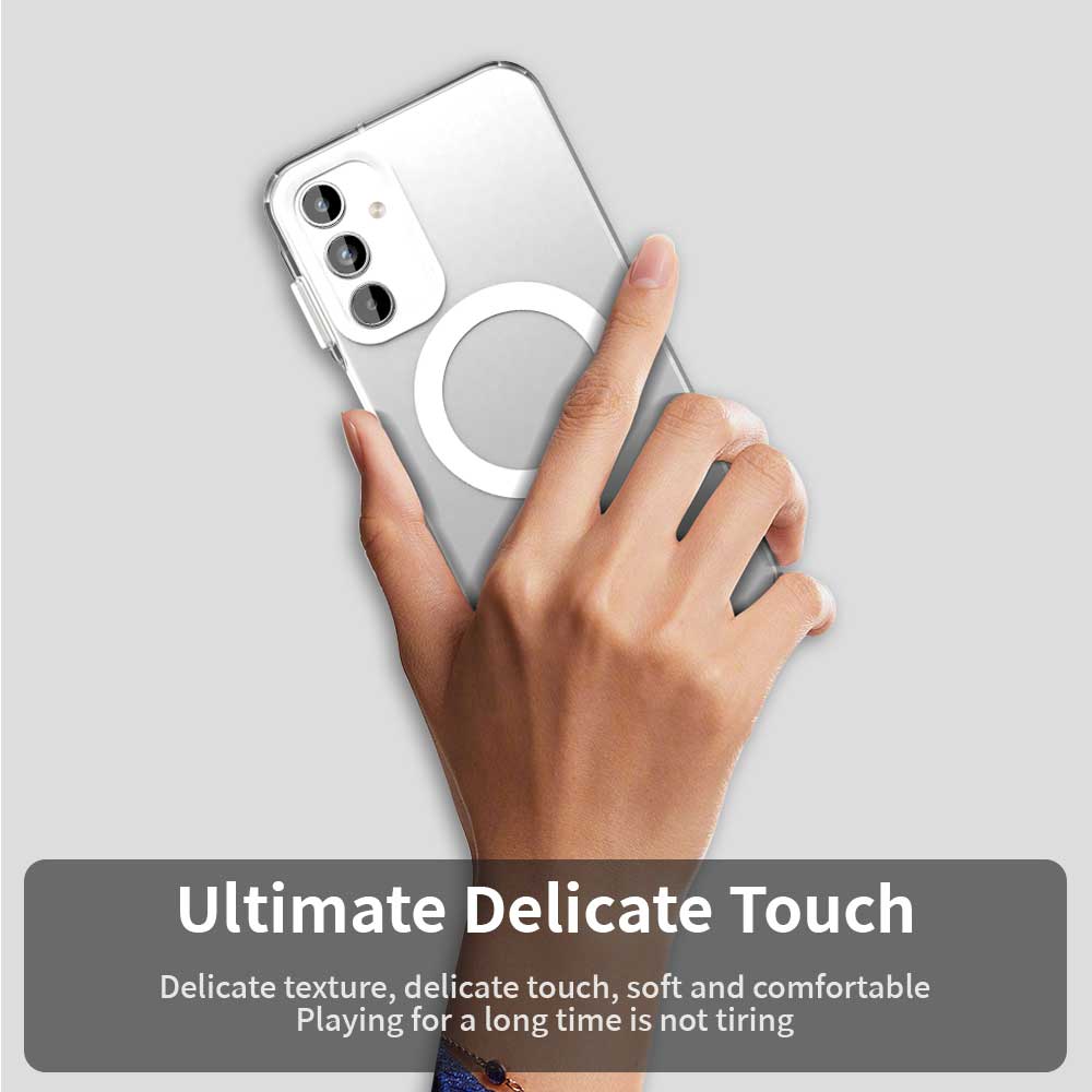 Husa MagSafe pentru Samsung Galaxy A55 5G A556, Techsuit, CandyCase, Alba