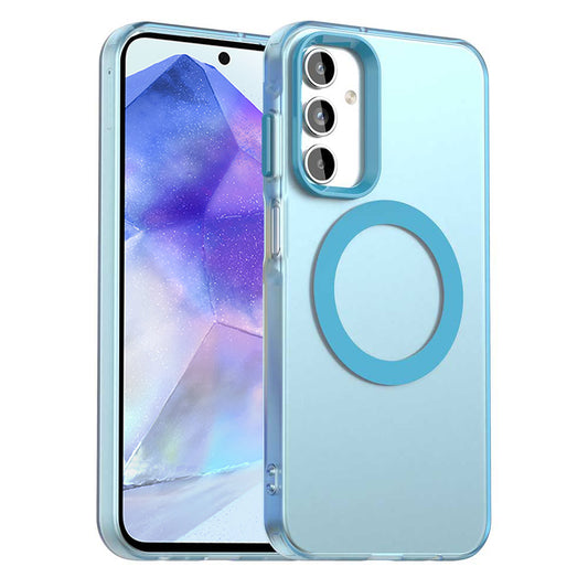 Husa MagSafe pentru Samsung Galaxy A55 5G A556, Techsuit, CandyCase, Albastra