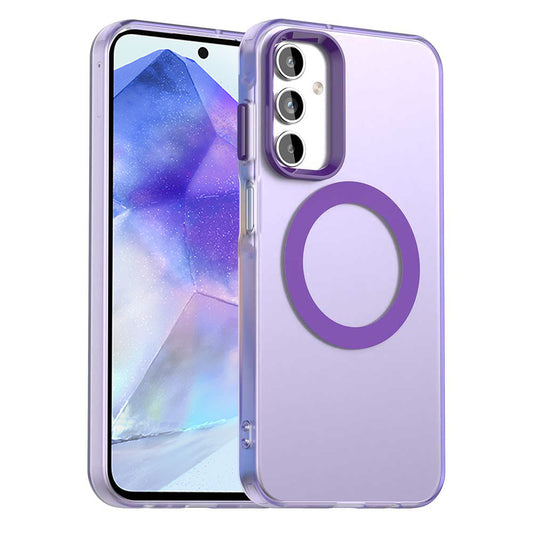 Husa MagSafe pentru Samsung Galaxy A55 5G A556, Techsuit, CandyCase, Mov