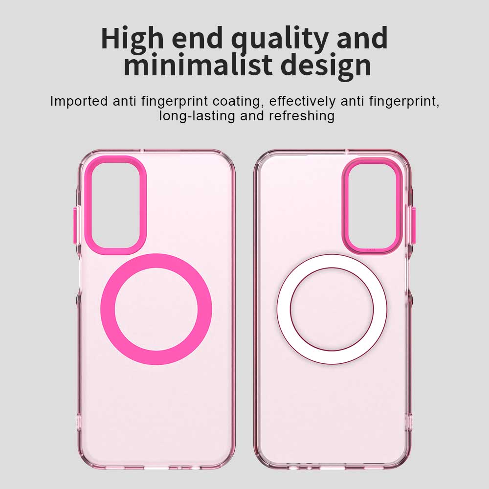Husa MagSafe pentru Samsung Galaxy A55 5G A556, Techsuit, CandyCase, Roz