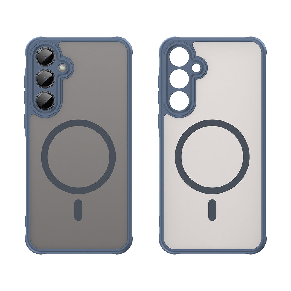 Husa MagSafe pentru Samsung Galaxy A55 5G A556, Techsuit, HaloFrost II, Bleumarin