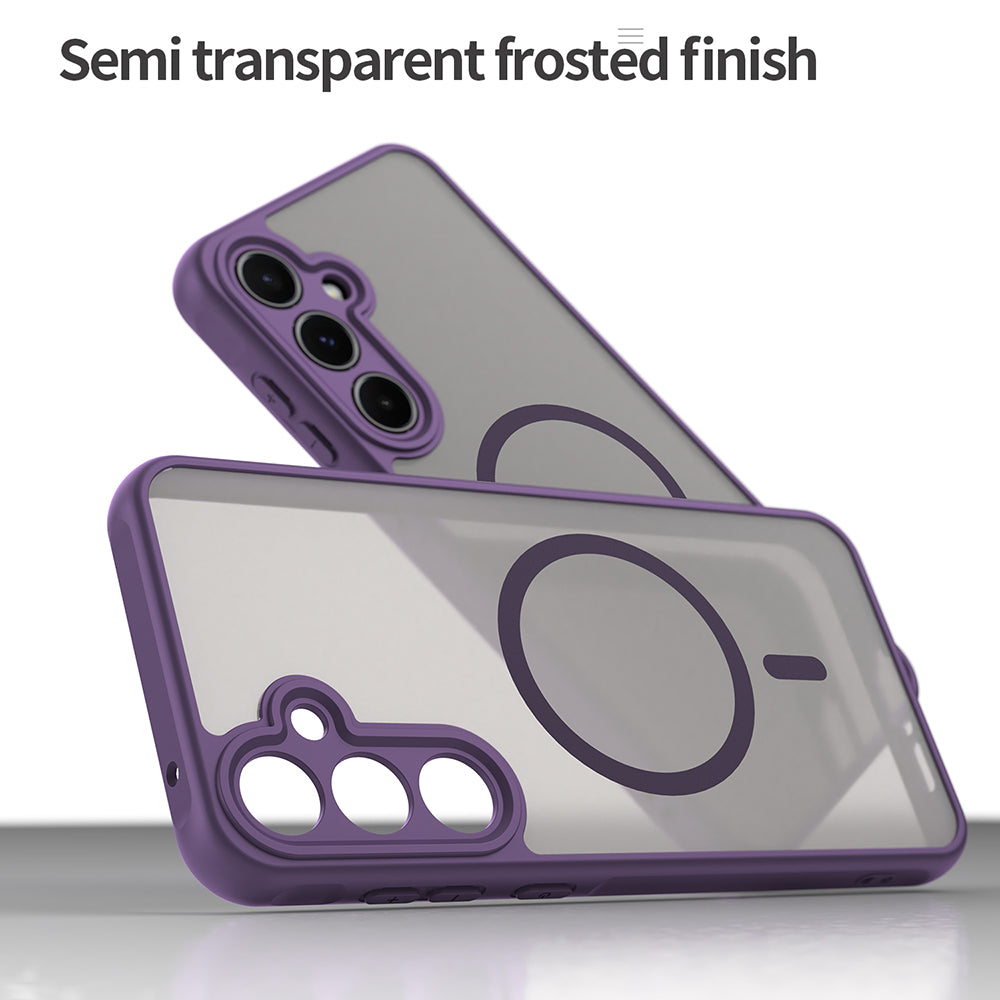 Husa MagSafe pentru Samsung Galaxy A55 5G A556, Techsuit, HaloFrost II, Mov