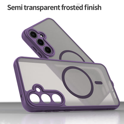 Husa MagSafe pentru Samsung Galaxy A55 5G A556, Techsuit, HaloFrost II, Mov