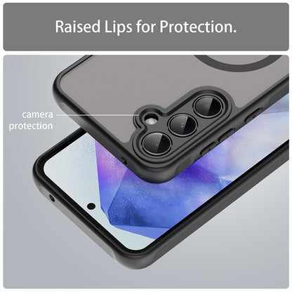 Husa MagSafe pentru Samsung Galaxy A55 5G A556, Techsuit, HaloFrost II, Neagra