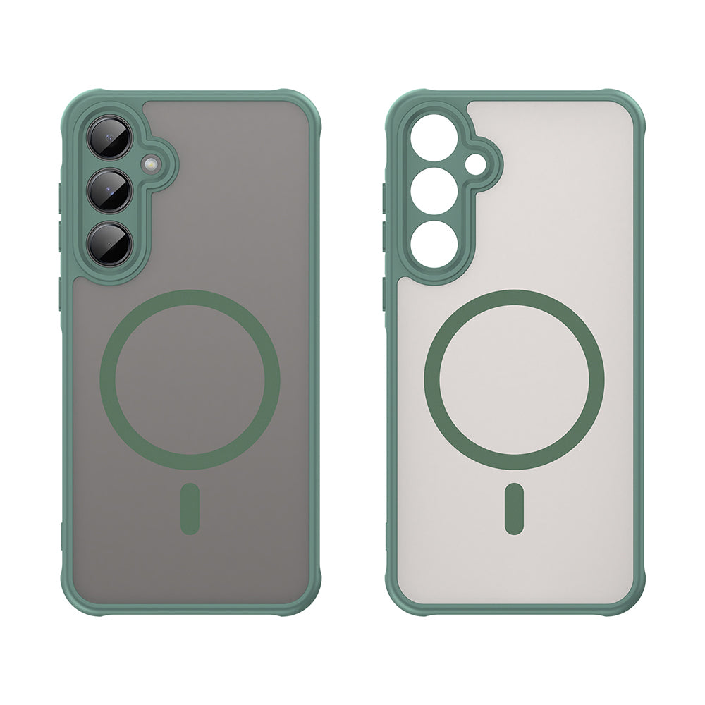 Husa MagSafe pentru Samsung Galaxy A55 5G A556, Techsuit, HaloFrost II, Verde