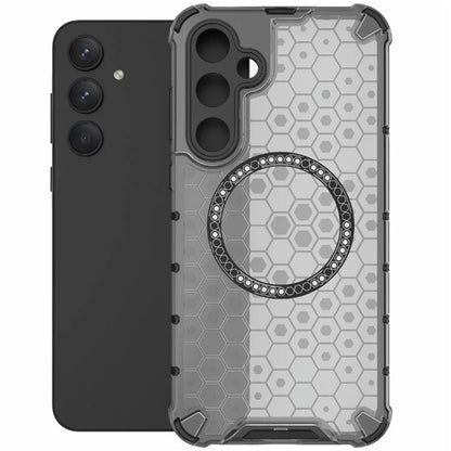 Husa MagSafe pentru Samsung Galaxy A55 5G A556, Techsuit, HoneyComb Shield, Neagra