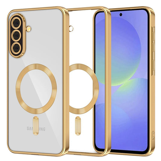 Husa MagSafe pentru Samsung Galaxy A56 A566 / A36 A366, Techsuit, Luxury Crystal, Aurie