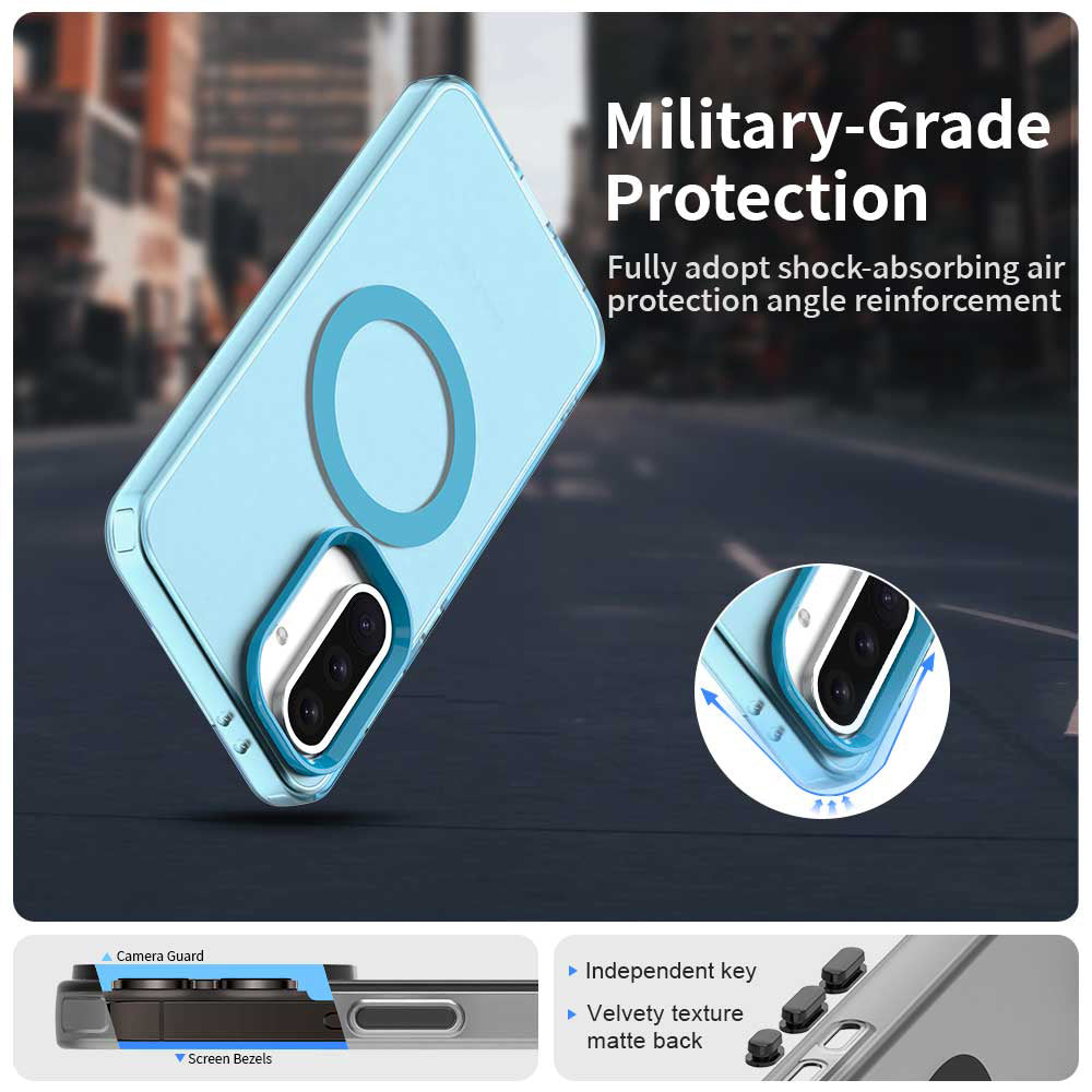 Husa MagSafe pentru Samsung Galaxy A56 A566, Techsuit, CandyCase, Albastra