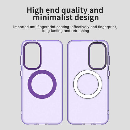 Husa MagSafe pentru Samsung Galaxy A56 A566, Techsuit, CandyCase, Mov