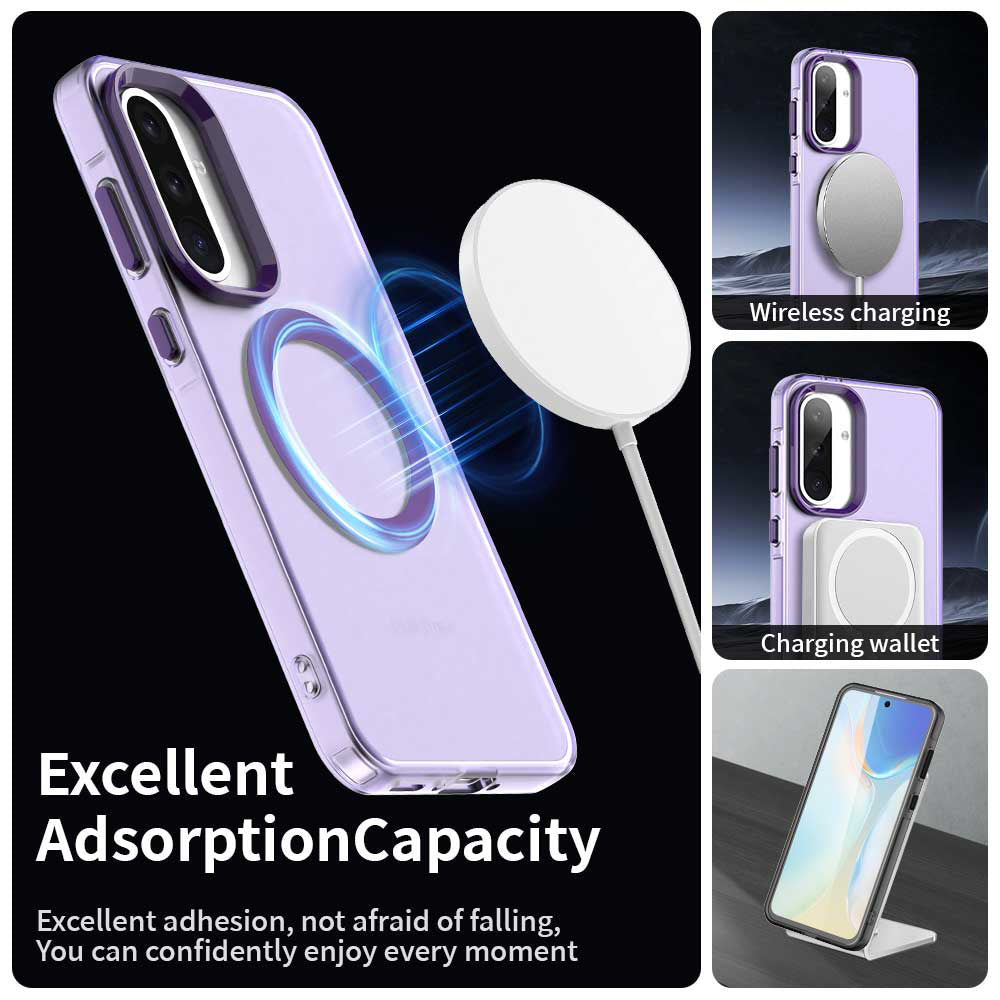 Husa MagSafe pentru Samsung Galaxy A56 A566, Techsuit, CandyCase, Mov