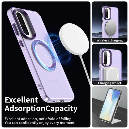 Husa MagSafe pentru Samsung Galaxy A56 A566, Techsuit, CandyCase, Mov
