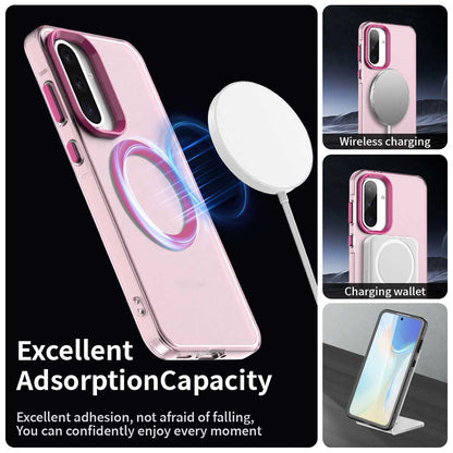 Husa MagSafe pentru Samsung Galaxy A56 A566, Techsuit, CandyCase, Roz
