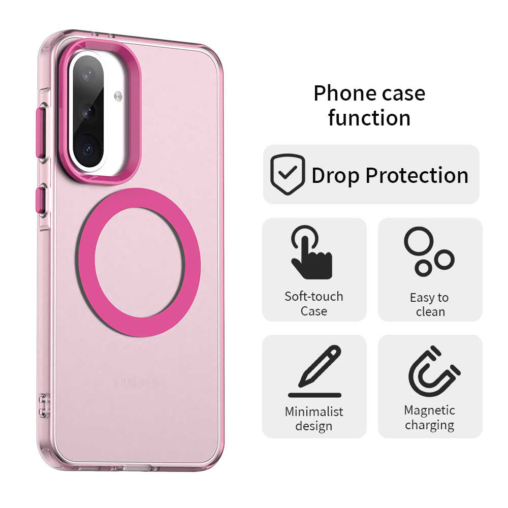 Husa MagSafe pentru Samsung Galaxy A56 A566, Techsuit, CandyCase, Roz
