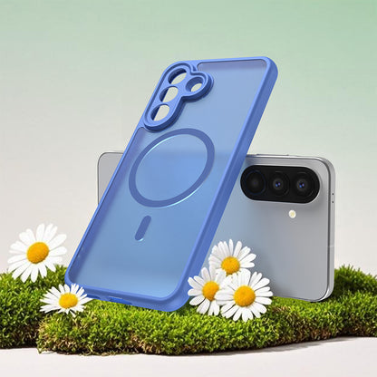 Husa MagSafe pentru Samsung Galaxy A56 A566, Techsuit, HaloFrost II, Albastra