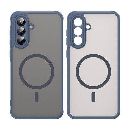 Husa MagSafe pentru Samsung Galaxy A56 A566, Techsuit, HaloFrost II, Bleumarin