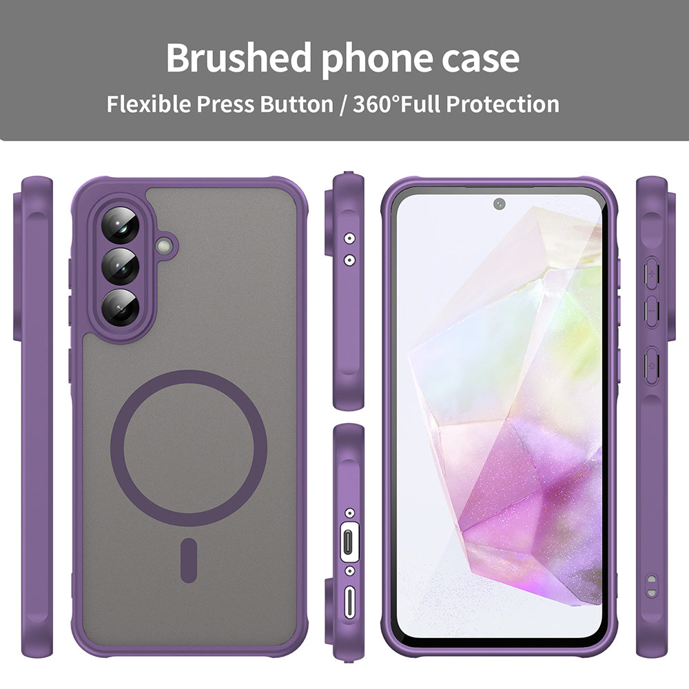 Husa MagSafe pentru Samsung Galaxy A56 A566, Techsuit, HaloFrost II, Mov