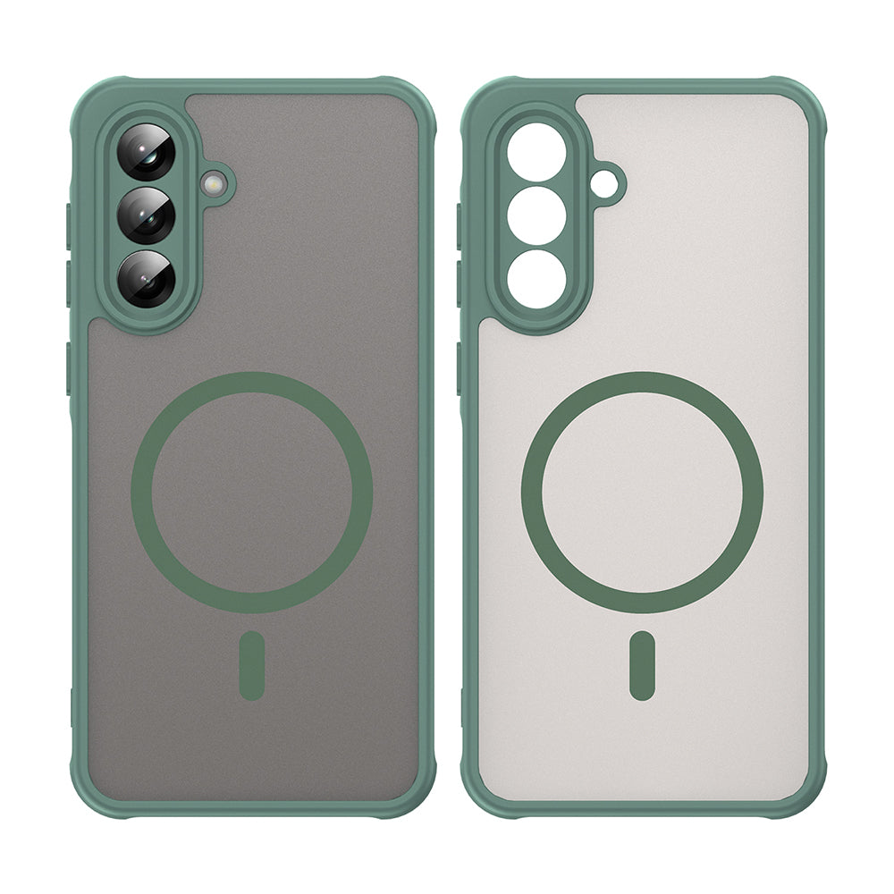 Husa MagSafe pentru Samsung Galaxy A56 A566, Techsuit, HaloFrost II, Verde