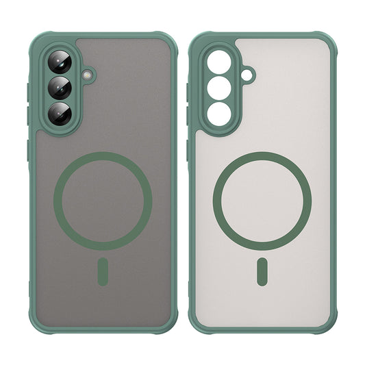 Husa MagSafe pentru Samsung Galaxy A56 A566, Techsuit, HaloFrost II, Verde