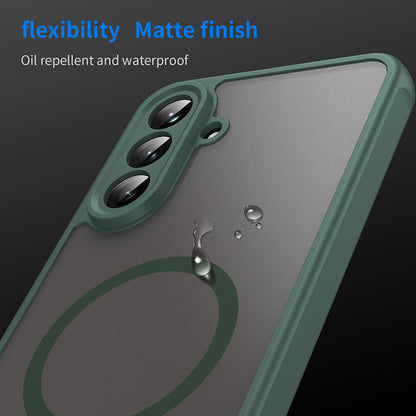Husa MagSafe pentru Samsung Galaxy A56 A566, Techsuit, HaloFrost II, Verde