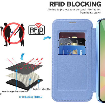 Husa MagSafe pentru Samsung Galaxy A56 A566, Techsuit, SmartMag Book, Bleu