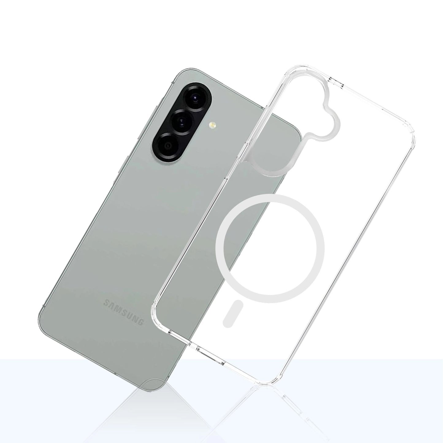 Husa MagSafe pentru Samsung Galaxy A57 5G, 3MK, Armor MagCase, Transparenta
