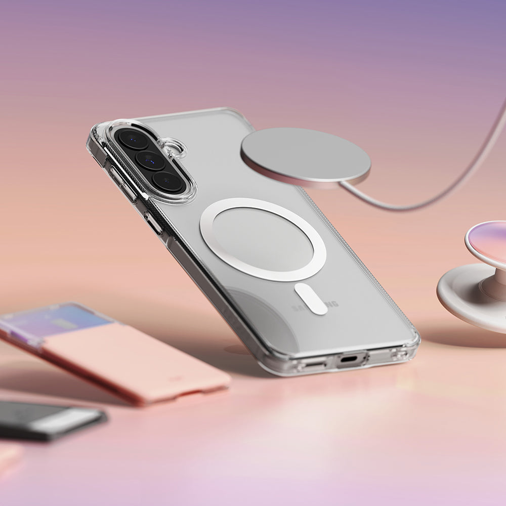 Husa MagSafe pentru Samsung Galaxy A57 5G, Ringke, Fusion, Transparenta