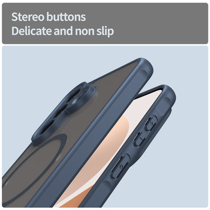 Husa MagSafe pentru Samsung Galaxy A57 5G, Techsuit, HaloFrost II, Bleumarin