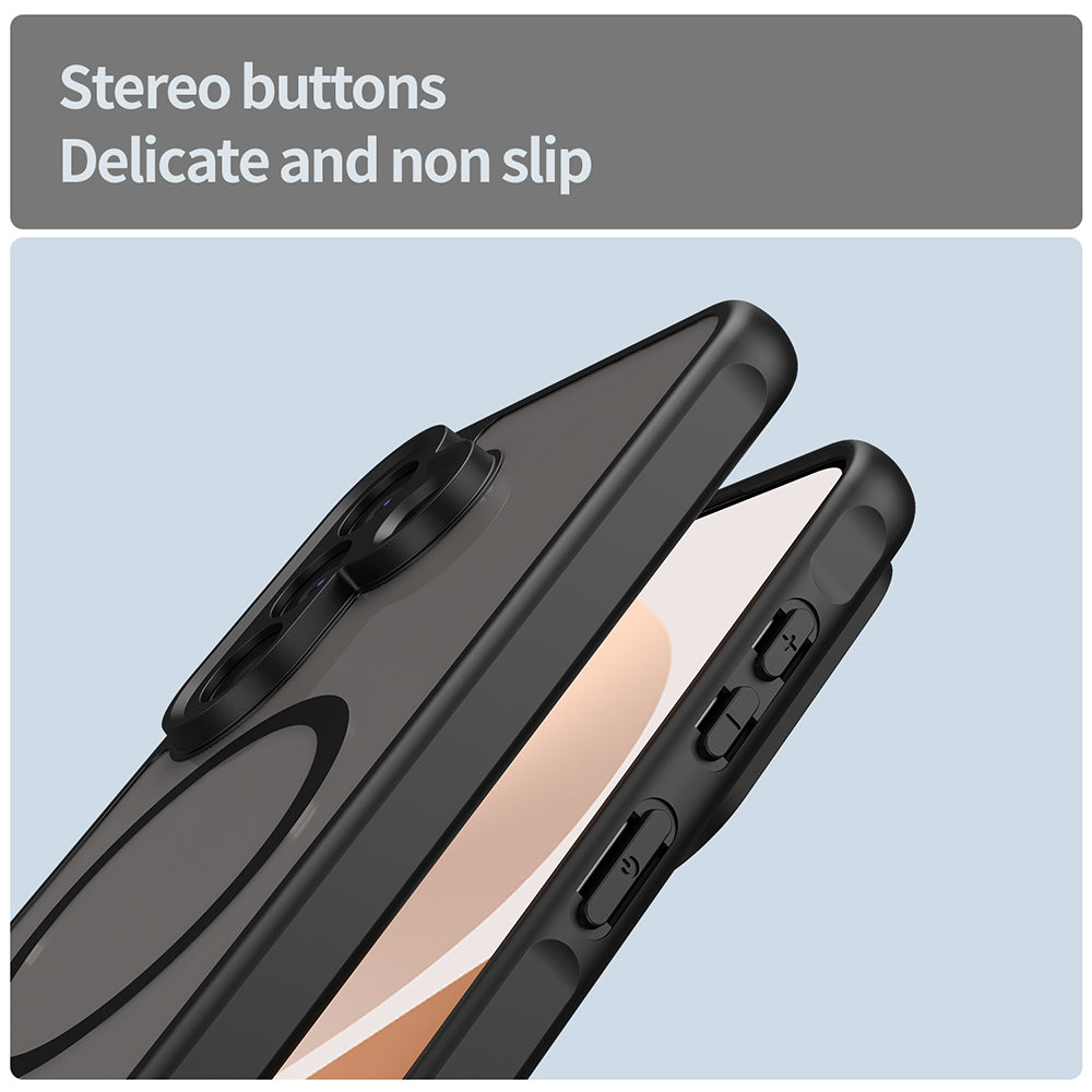 Husa MagSafe pentru Samsung Galaxy A57 5G, Techsuit, HaloFrost II, Neagra