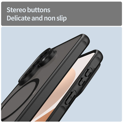 Husa MagSafe pentru Samsung Galaxy A57 5G, Techsuit, HaloFrost II, Neagra