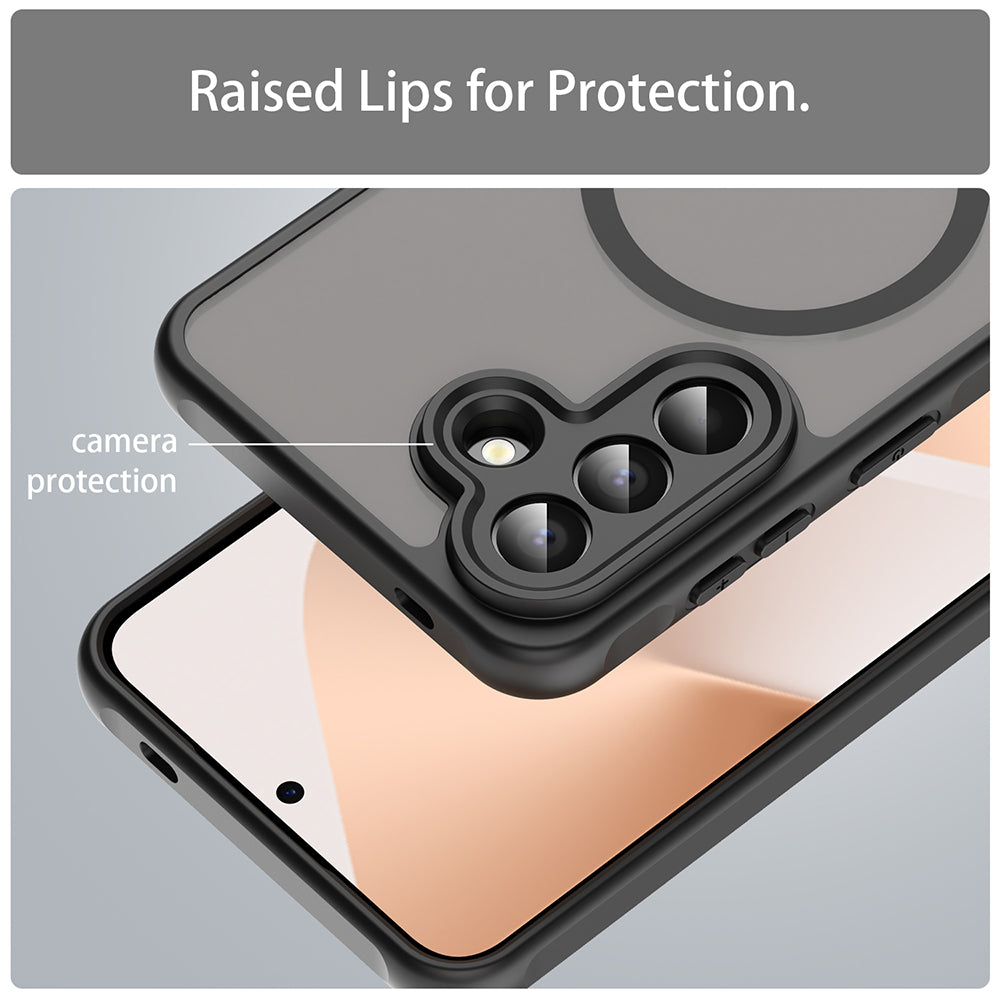 Husa MagSafe pentru Samsung Galaxy A57 5G, Techsuit, HaloFrost II, Neagra