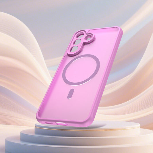 Husa MagSafe pentru Samsung Galaxy A57 5G, Techsuit, HaloFrost II, Roz