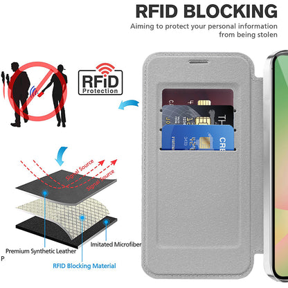 Husa MagSafe pentru Samsung Galaxy A57 5G, Techsuit, SmartMag Book, Gri