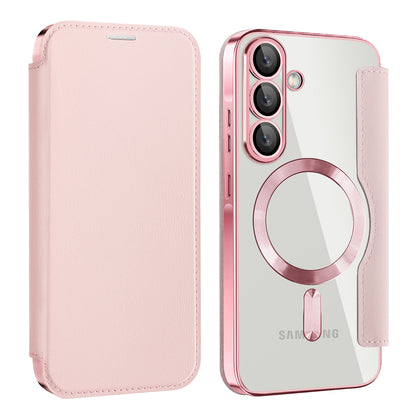 Husa MagSafe pentru Samsung Galaxy A57 5G, Techsuit, SmartMag Book, Roz