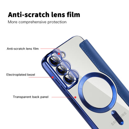 Husa MagSafe pentru Samsung Galaxy S22+ 5G S906, Techsuit, SmartMag Book, Albastra