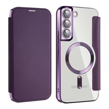 Husa MagSafe pentru Samsung Galaxy S22+ 5G S906, Techsuit, SmartMag Book, Mov