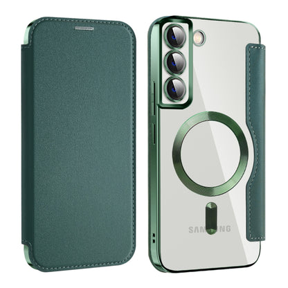 Husa MagSafe pentru Samsung Galaxy S22+ 5G S906, Techsuit, SmartMag Book, Verde