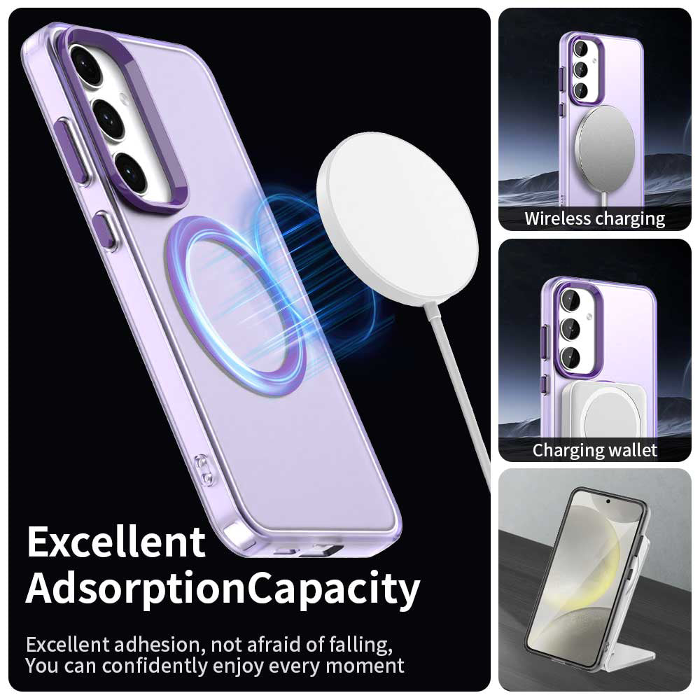 Husa MagSafe pentru Samsung Galaxy S23 FE S711, Techsuit, CandyCase, Mov